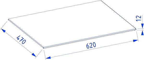 Столешница для ванной Lauter Mia 60 (текстура камня, черный)