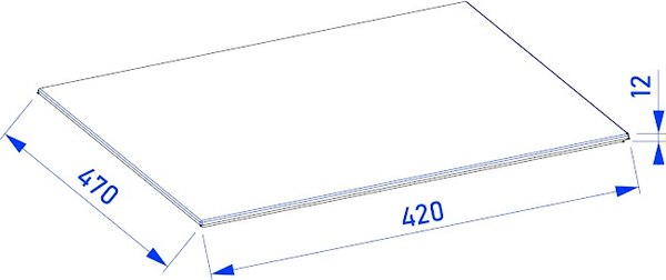 Столешница для ванной Lauter Mia 40 (текстура камня, черный)