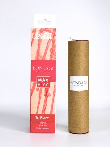 Свеча массажная эротическая Lola Games Wax Play Bondage To Blaze / 1066-02lola (винный красный)