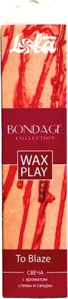 Свеча массажная эротическая Lola Games Wax Play Bondage To Blaze / 1066-02lola (винный красный)