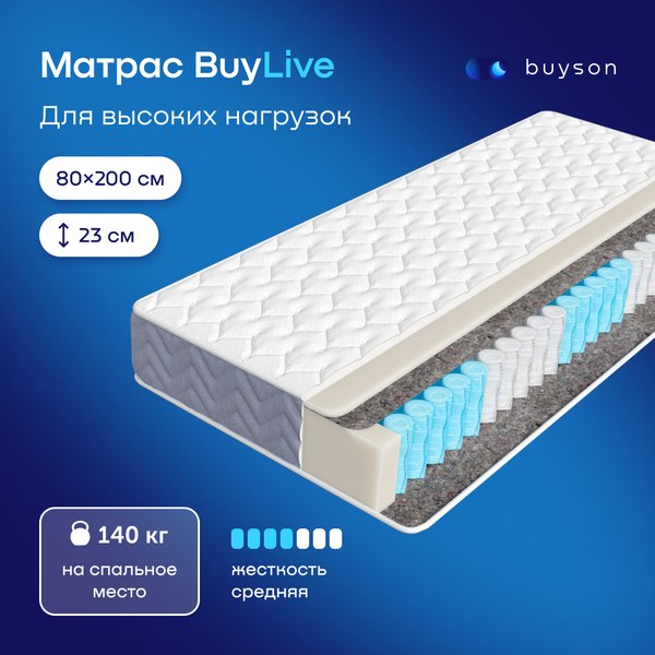 Купить Матрас Buyson BuyLive 80x200 в Слуцке