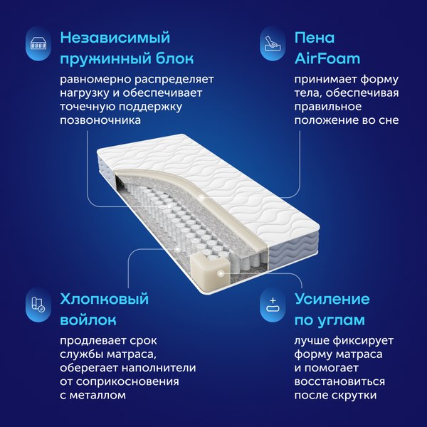 Купить Матрас Buyson BuyComfort 80x200 в Бобруйске
