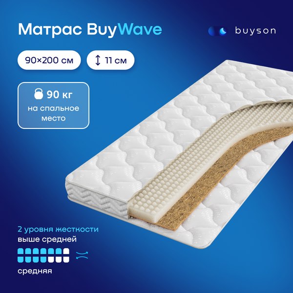 Купить Матрас Buyson BuyWave 90x200 в Солигорске