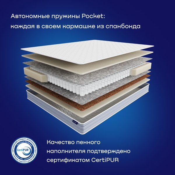 Купить Матрас Buyson BuyDuet 140x200 в Слуцке
