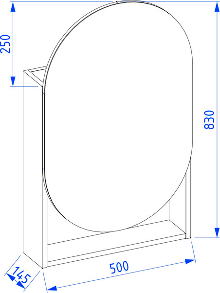 Купить Шкаф с зеркалом для ванной Lauter Estel 50 в Слуцке