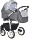 Детская универсальная коляска INDIGO Charlotte 18 2 в 1 (Ch 40, темно-серый/серый узор) - 