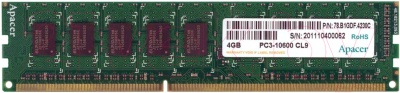 Оперативная память DDR3 Apacer AU04GFA33C9TBGC