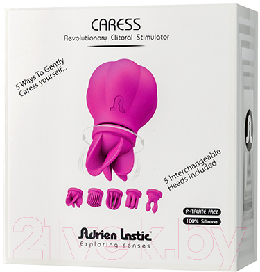 Стимулятор Adrien Lastic Caress с насадками / 57902 (розовый)