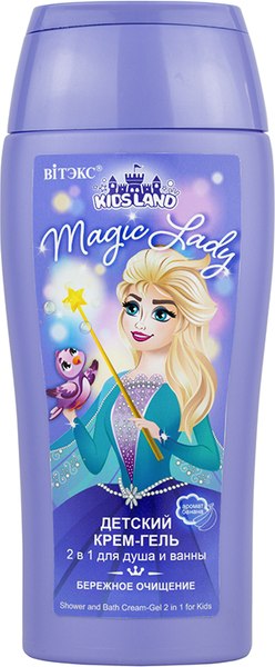 Гель для душа детский Витэкс Kidsland Magic Lady Крем-Гель для душа и ванны 2в1 (300мл)