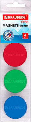 Набор магнитов Brauberg Super / 237480 (4шт) -