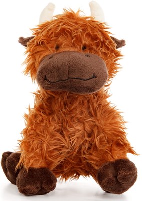 Игрушка для собак ZooZooZoo Бычок с рожками 39171/ZZ (коричневый) - 