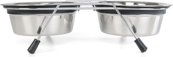 Набор мисок для животных ZooZooZoo Двойная на подставке SWT-6009D-780