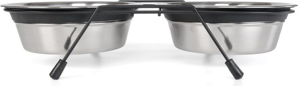 Набор мисок для животных ZooZooZoo на подставке SWT-6010-1650 (черный)