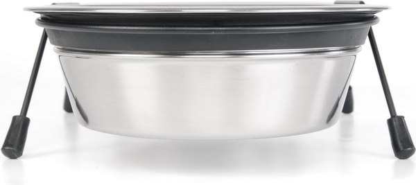 Набор мисок для животных ZooZooZoo на подставке SWT-6010-1650 (черный)