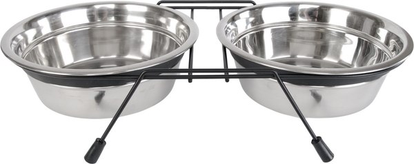 Набор мисок для животных ZooZooZoo на подставке SWT-6010-1650 (черный)