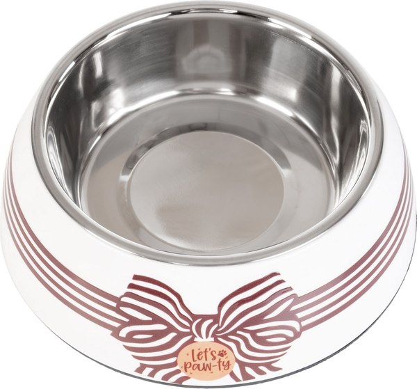Миска для животных ZooZooZoo На подставке SWT-6045B-450 (M, белый/коричневый)