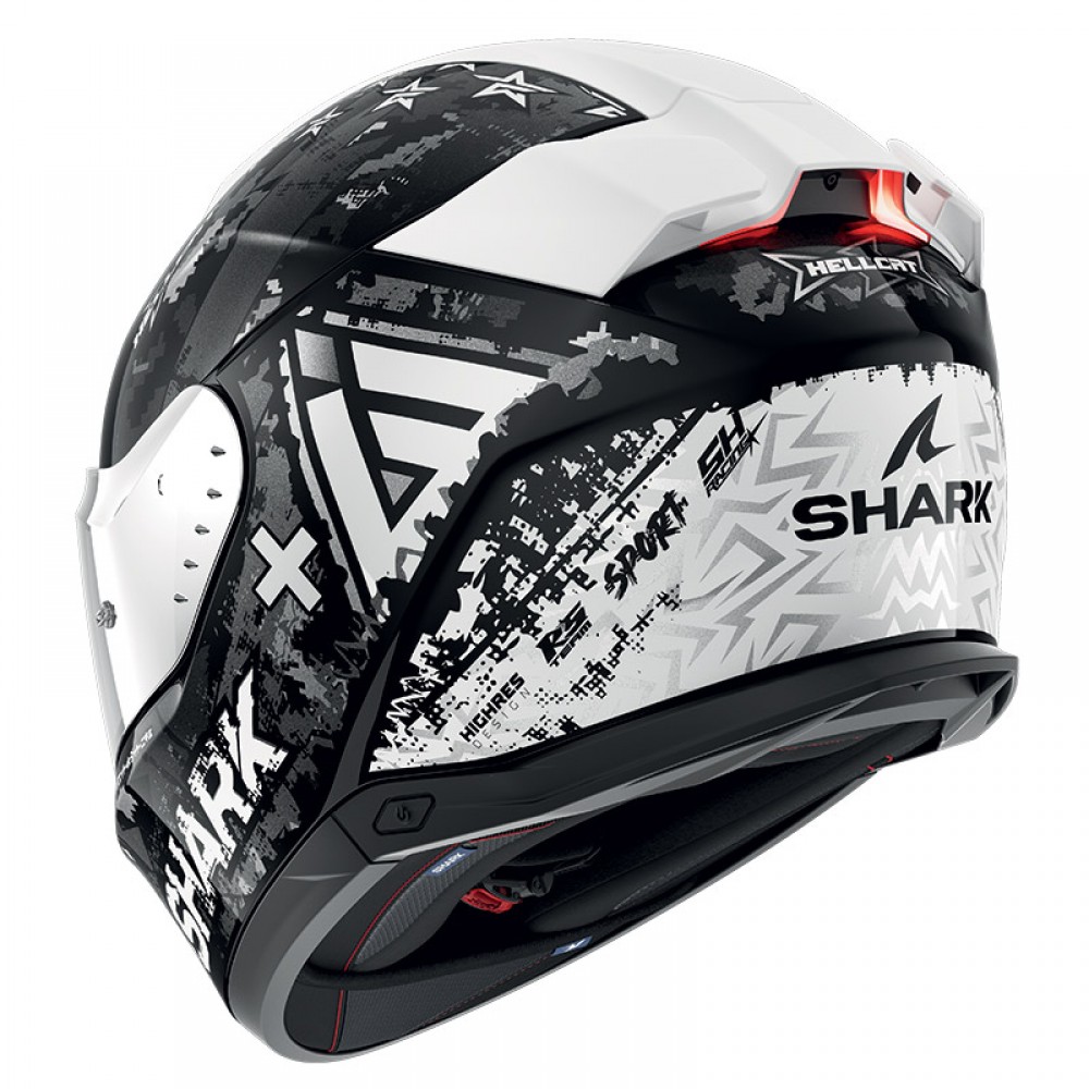 Мотошлем Shark Helmets Skwal i3 Hellcat / HE0828E-KUS-XL (XL, черный/белый) — фото 3