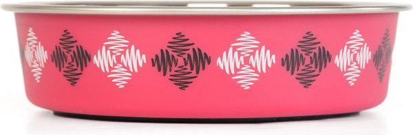 Миска для животных ZooZooZoo Ромбы SWT-6001-260/rhomb (розовый)