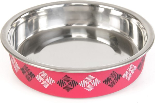 Миска для животных ZooZooZoo Ромбы SWT-6001-260/rhomb (розовый)
