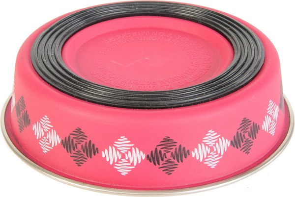 Миска для животных ZooZooZoo Ромбы SWT-6001-260/rhomb (розовый)