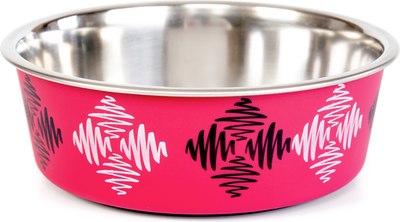 Миска для животных ZooZooZoo Ромбы SWT-6001-450/rhomb (розовый) - 