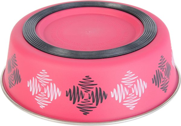 Миска для животных ZooZooZoo Ромбы SWT-6001-800/rhomb (розовый)