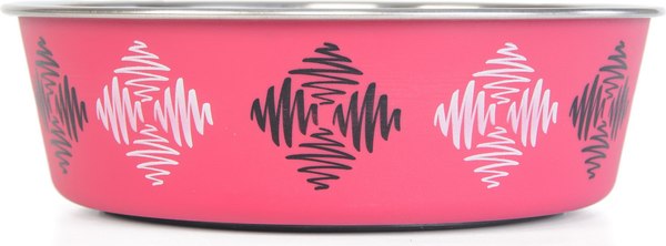Миска для животных ZooZooZoo Ромбы SWT-6001-800/rhomb (розовый)