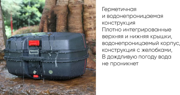 Кофр для мотоцикла AVM 698 (белый)
