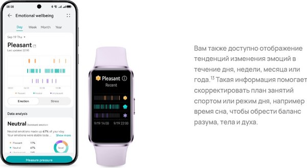 Фитнес-браслет Huawei Band 10 / NOR-B19 (розовый)