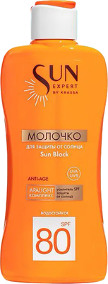 

Молочко солнцезащитное, Sun Expert SPF 80
