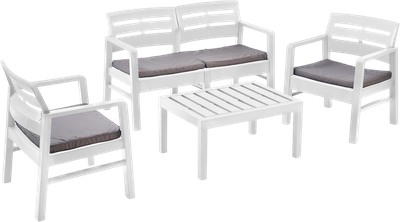 Комплект садовой мебели Ipae Progarden Java Set / JAV04CCB (белый) - 