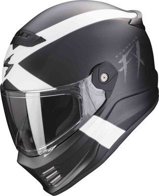 Мотошлем Scorpion Exo Covert-Fx Gallus (р. 2XL, черный матовый/белый) - 