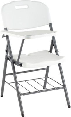 Стул складной Stool Group Банкетный со столиком и полкой D25X-SH (белый) -