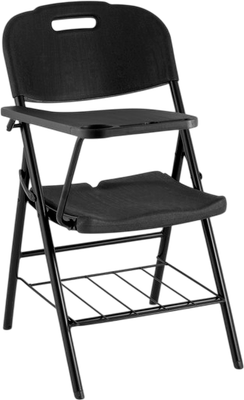 Стул складной Stool Group Банкетный со столиком и полкой D25X-SH (черный) -