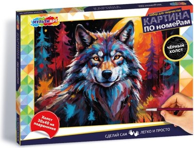

Картина по номерам, CANV30X40-BLACK-123203