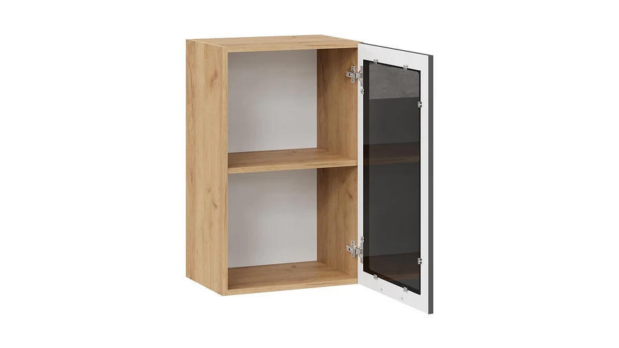 Шкаф навесной для кухни ТриЯ Гренада 1В45С (дуб крафт золотой/холст вулкан) — фото 2