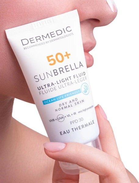 Флюид солнцезащитный Dermedic Sunbrella Ультралегкий SPF 50+ для сухой и нормальной кожи (40мл)