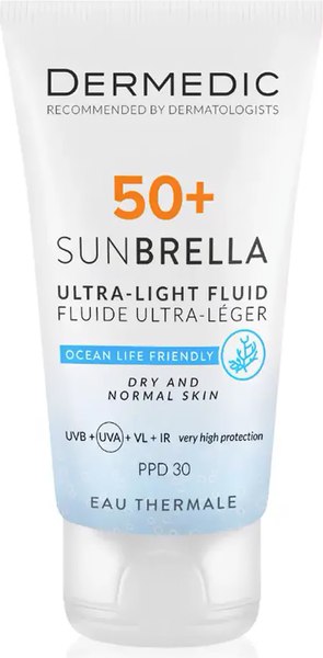 Флюид солнцезащитный Dermedic Sunbrella Ультралегкий SPF 50+ для сухой и нормальной кожи (40мл)