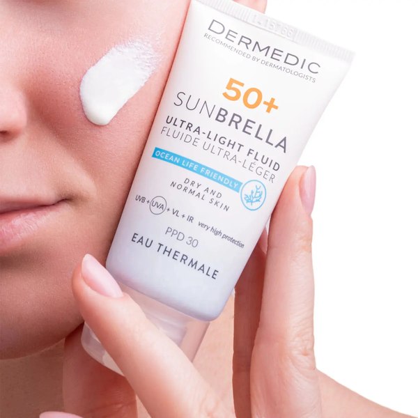 Флюид солнцезащитный Dermedic Sunbrella Ультралегкий SPF 50+ для сухой и нормальной кожи (40мл)