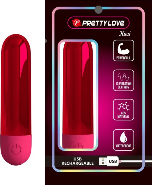 Вибромассажер Baile Pretty Love Kiwi BI-300091-3 (красный)