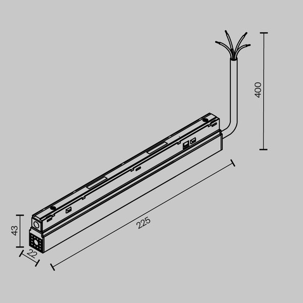 Адаптер для шинопровода Maytoni TRA034DR-100W-DD-B