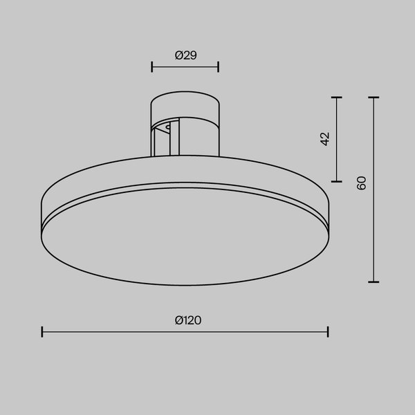 Трековый светильник Maytoni Plato TR152-1-7W4K-B