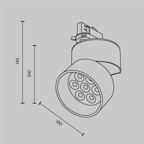Трековый светильник Maytoni Alfa TR199-3-15W4K-M-B