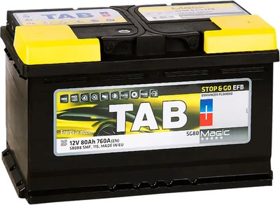 Автомобильный аккумулятор TAB EFB 80R L4 R+ - 