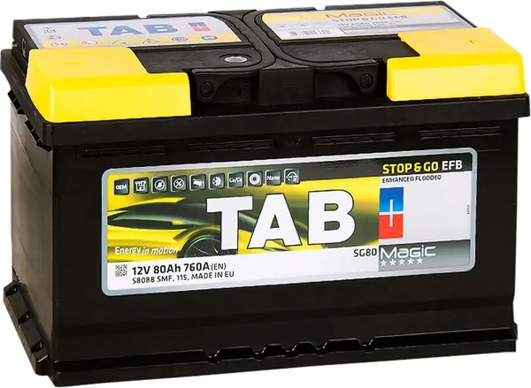 Автомобильный аккумулятор TAB EFB 80R L4 R+