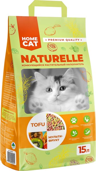 Наполнитель для туалета Homecat Naturelle Мультифрукт / 88979 (15л/6кг)