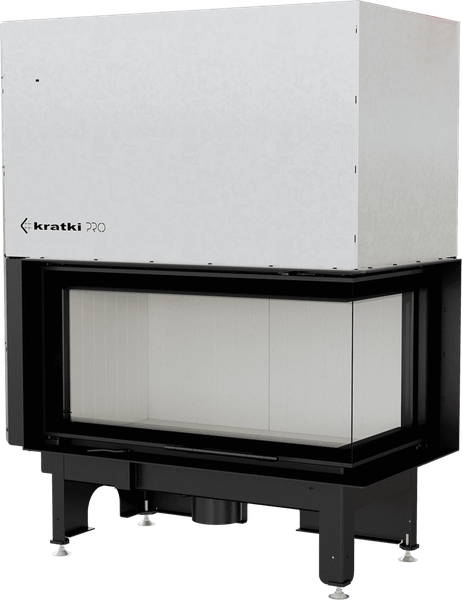Каминная топка Kratki Nadia 14 правая 14кВт 200 (с подъемом, черный thermotec)