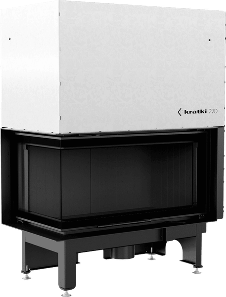 Каминная топка Kratki Nadia 14 левая 14кВт 200 (с подъемом, черный thermotec)