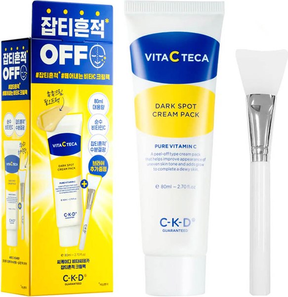Маска-пленка для лица CKD Vita C Teca dark spot cream pack (80мл, с кистью)