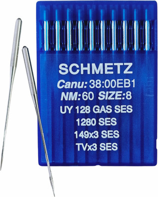 Набор игл для промышленной швейной машины Schmetz UYx128 GAS 60 SES Sch-10 (10шт, для трикотажа) -